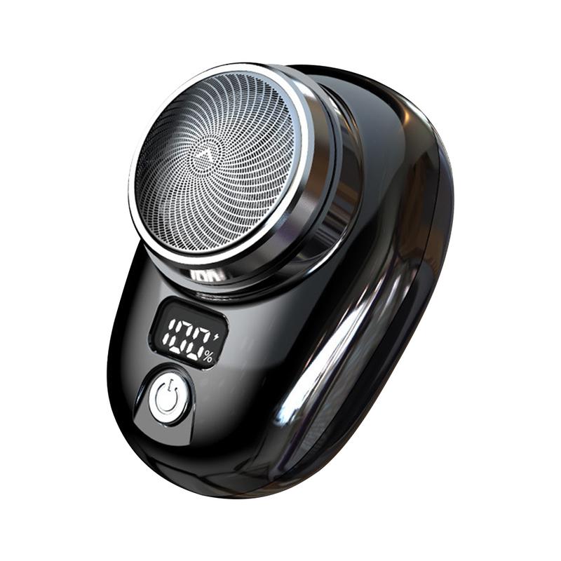USB Rechargeable Cordless Travel Pocket Shaver with Digital Display Beard Trimmer Quick Charge Gifts for Men for Home Car Travel