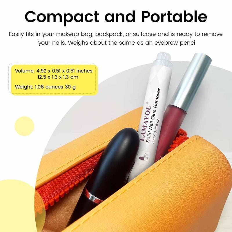 Nail Gel Remover Pen, Portable Precise Manicure Gel Remover, Gentle Nail Glue Remover, Fast-Acting Nail Polish Remover for Home DIY