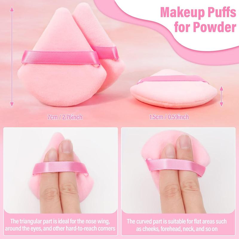 BLACK FRIDAY SALE - 20 Pcs Skin Friendly  Triangle Powder Puffs For Seamless Makeup Coverage - Dual Use Soft & Comfortable Powder Puffs For Girls