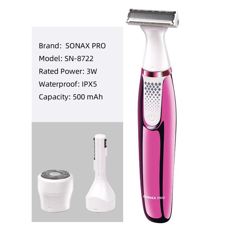 3 in 1 Electric Waterproof Shaver, USB Rechargeable Grooming Kit for Body, Face, Arms, Legs, Bikini Area, Painless Body Razor for Women