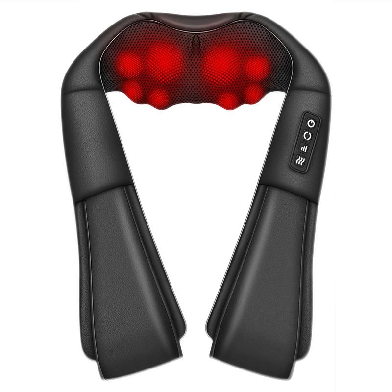 Shiatsu Neck and Back Massager, Electric Shoulder Massager, Car Neck Massage Pillow for Neck, Back, Shoulder, Foot, Leg Massage, Relieve Muscle Pain, Perfect Present for Man Woman Family, Thanksgiving, Christmas, New Year Gift