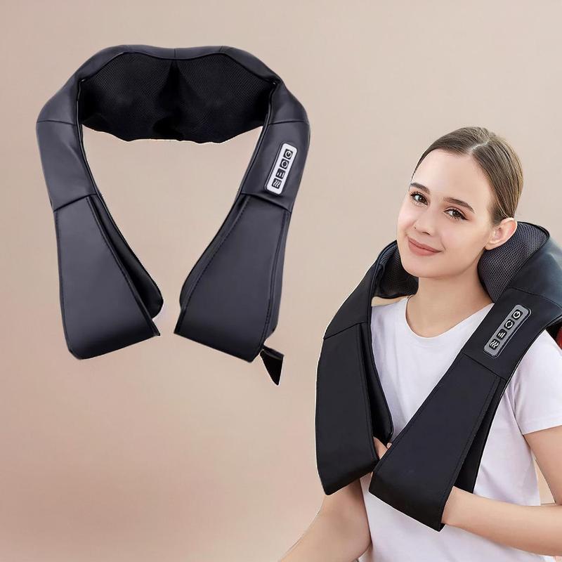 Comfort Electric Back Shoulder Neck Massager, Neck Kneading Massagers, Massager Pad for Neck and Shoulder, Electric 4D Massage Pillow for Neck Shoulder, Best Gifts for Families Friends (Not Cordless)