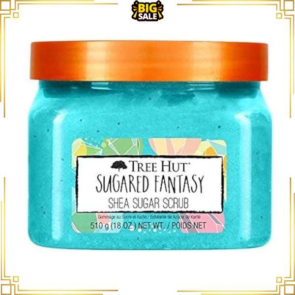 Tree Hut Sugared Fantasy Shea Sugar Scrub | Exfoliating Body Scrub Removes Dead, Dry Skin for a Soft & Hydrated Feel | Nourishing Essential Body Care | 18 fl oz.