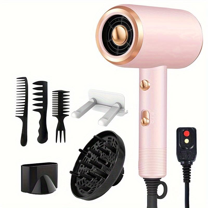 Powerful Ionic Hair Dryer With Diffuser - 2 Speeds, 3 Heating And Cooling Buttons For Straight And Curly Hair - Perfect For Home, Travel, And Salon Use, Holiday Gift