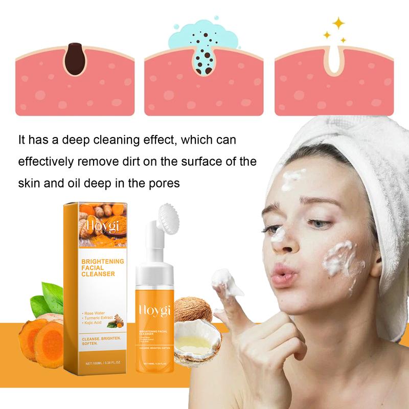 Hoygi Turmeric facial cleanser cleans facial skin, lightens acne marks and moisturizes skin 100ml.Daily Facial Cleanser, Christmas New Year Gift