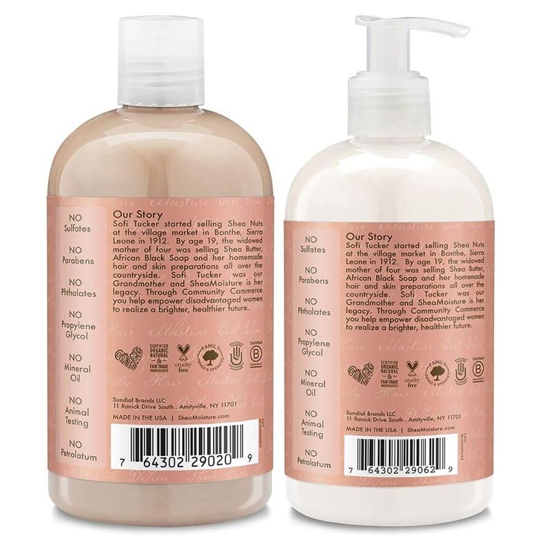 Shea Moisture Shampoo and Conditioner Set 13 Oz Ea
