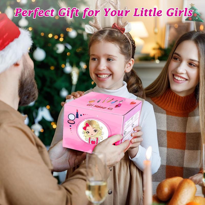 Christmas gift Kids Washable Makeup Kit - Safe Princess Pretend Play Set for Girls Ages 3-12, Perfect Christmas & Birthday Gift