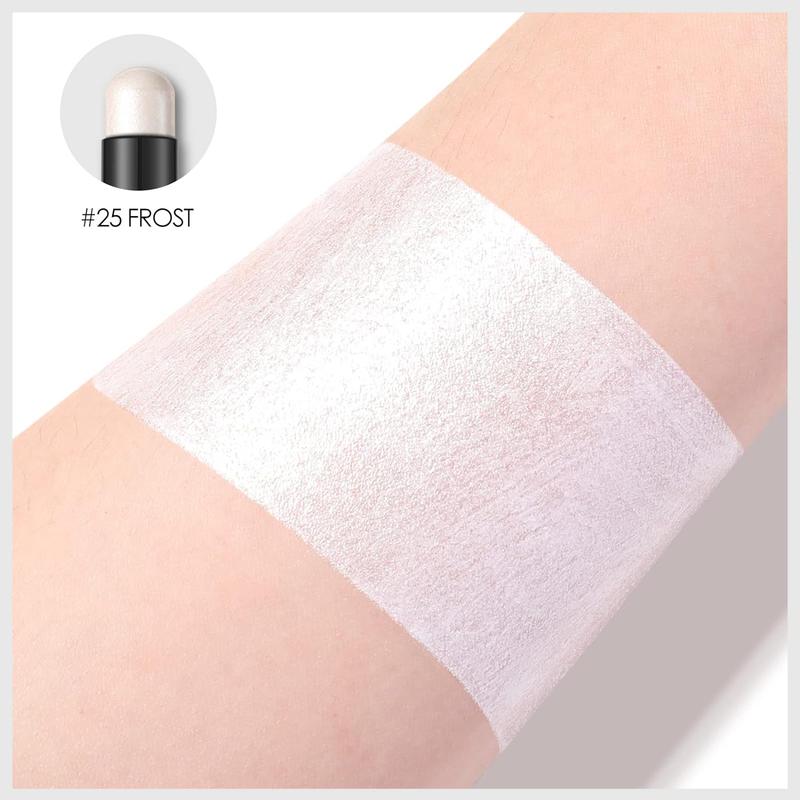 Shimmer andCream Eyeshadow Stick,Smooth Brilliant Eye Brightener Pencil for Women,Long LastingEye Shadow and Liners Makeup,FROST Temogu