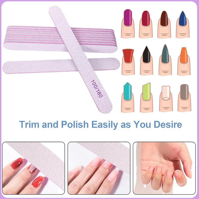File and Buffer Set (16 Pack),  File Kit Professional  Files & Buffers Manicure Supplies Filer Buffer for  Nails, 100 180 Grit 7 Way  Filing Polishing Buffer for  Care