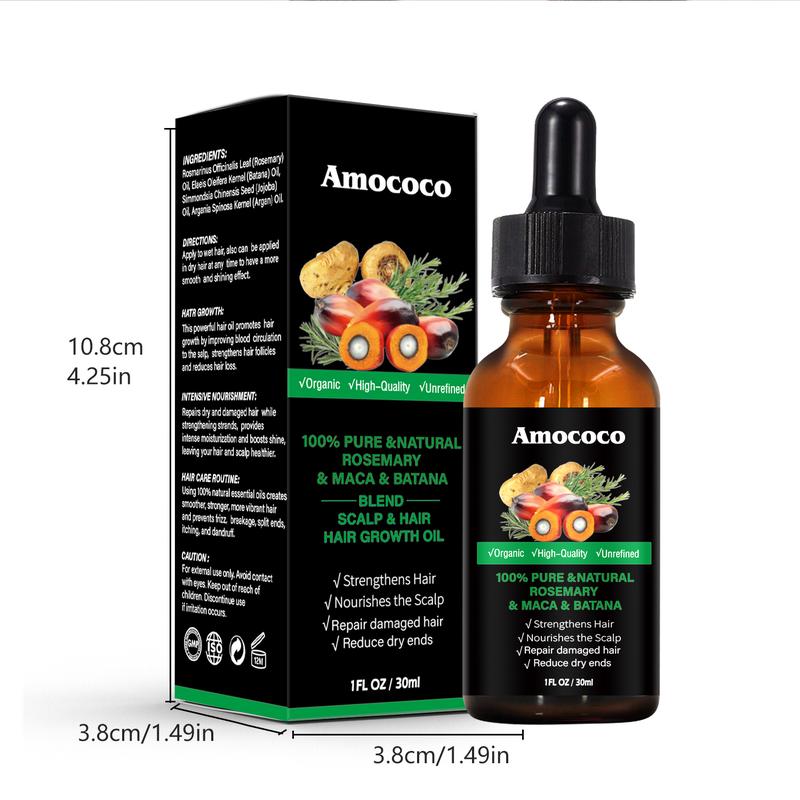 3pcs - Rosemary and Batana Oils - Batana and Argan Oil Blend - 100% Organic Oils for Hair Care, Daily Repair, Moisturizing, Vitamin Replenishment