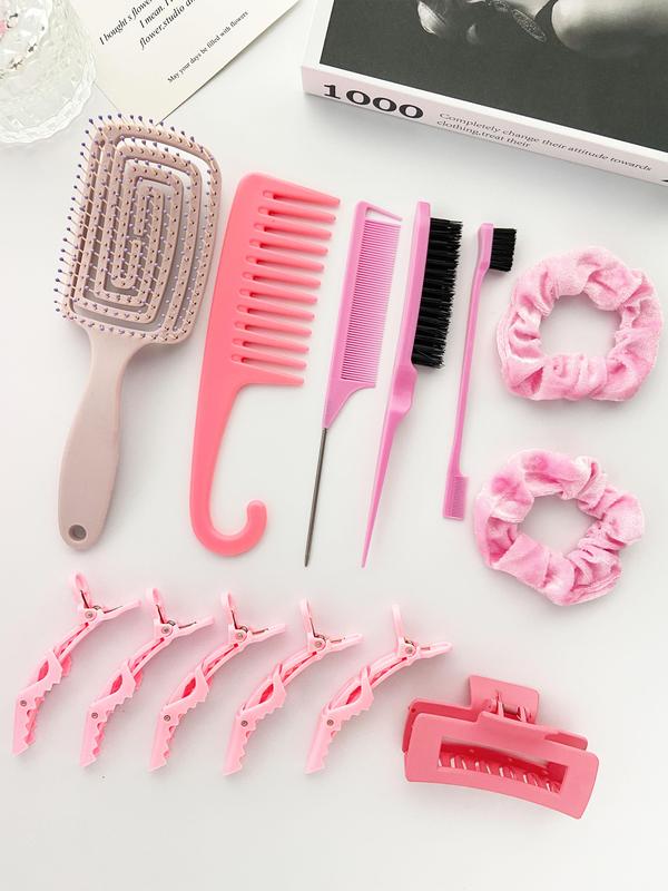 Hair Accessories Tool Set, Including Hair Comb & Hair Claw & Hair Ties & Hair Pulling Needle, Fashion Hair Accessories for Women & Girls