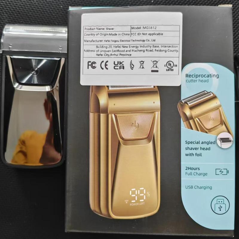 2 in 1 Electric Beard Trimmer, Portable Rechargeable Waterproof Beard Shaver, Wet & Dry Shave Beard Trimmer for Men