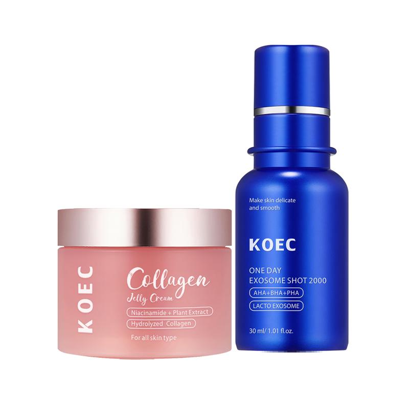 [KOEC TikTok Official Store Set] Korean Home Aesthetics Duo I Experience the Glass Glow Effect , Combination Facial Skin Care Products Skin Repair Daily Intensive Niacinamide