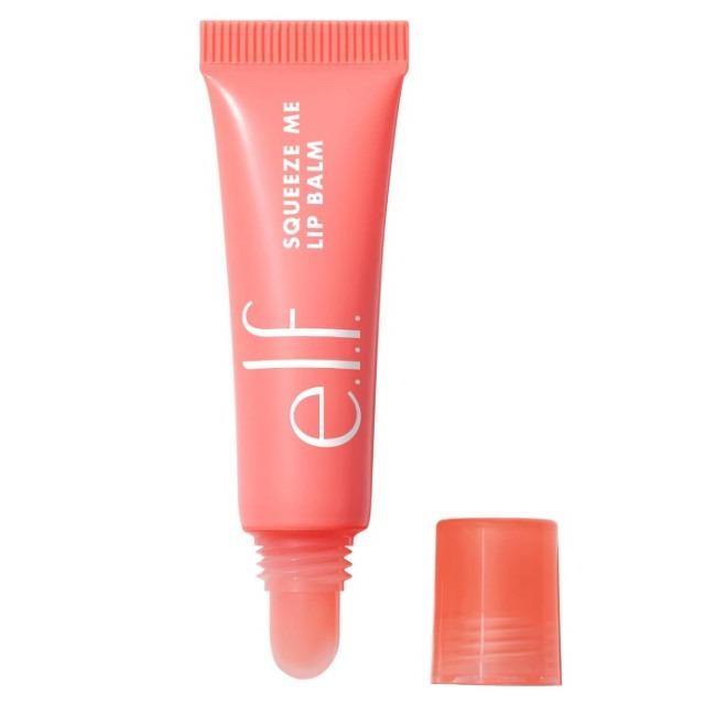 e.l.f. Squeeze Me Lip Balm, Moisturizing Lip Balm For A Sheer Tint Of Color, Infused With Hyaluronic Acid, Vegan & Cruelty-free, Strawberry