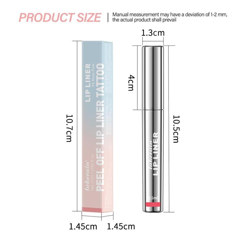 Matte Peel Off Lip Liner Set - Highly Pigmented, Long Lasting, Waterproof Makeup for Women