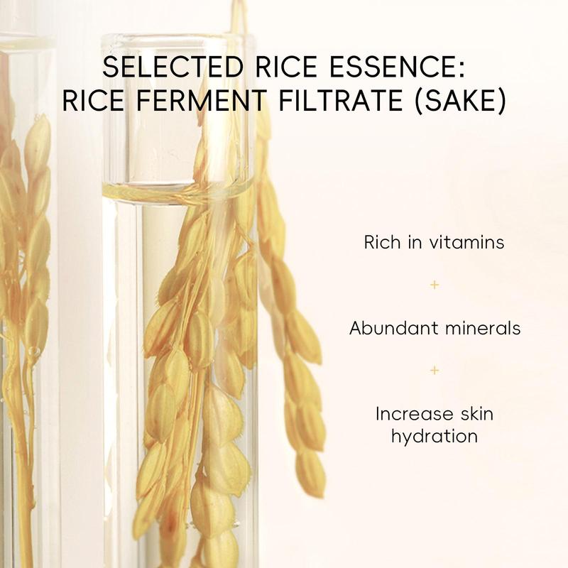 17ML Rice Extract Facial Serum, 5 Counts set Moisturizing Facial Essence, Deeply Hydrating Facial Serum, Gentle Face Lotion for Women & Men