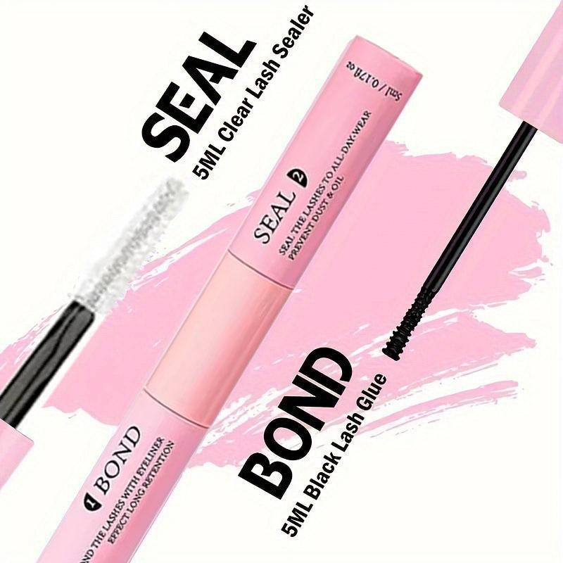 Long Lasting Eyelash Glue, 5 Counts set Waterproof Eyelash Extensions Glue, Professional Eye Makeup Tool for Women & Girls, Christmas Gift