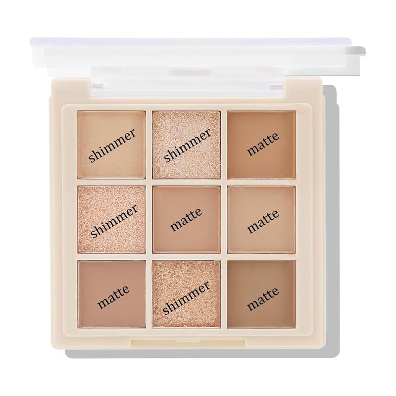 Nude Eyeshadow Palette - Matte and Shimmer Makeup, Highly Pigmented Creamy Eye Shadow Powder, Create a Neutral Eye Look, Long Wearing