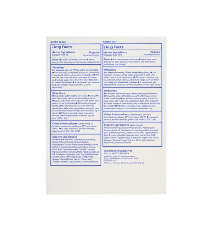 Bubble Skincare Acne Kit, All Skin Types, 3 Items Included
