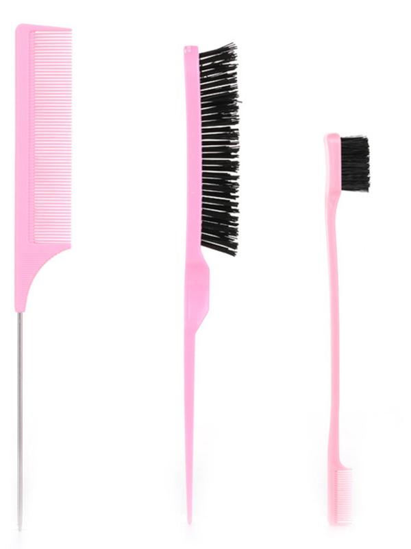 Hair Styling Comb Set, Hair Brush & Rat Tail Comb & Double Sided Edge & Back Brushing Comb, Hair Styling Tool for Women & Girls