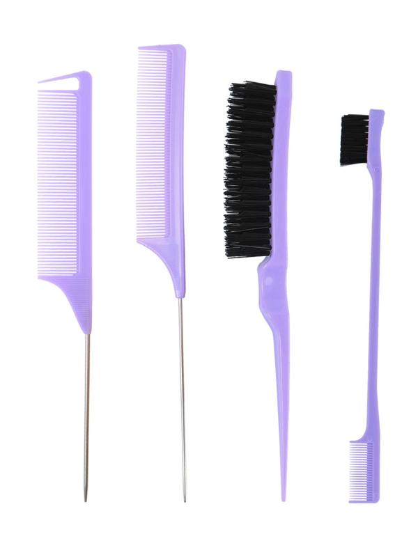 Hair Styling Comb Set, Hair Brush & Rat Tail Comb & Double Sided Edge & Back Brushing Comb, Hair Styling Tool for Women & Girls
