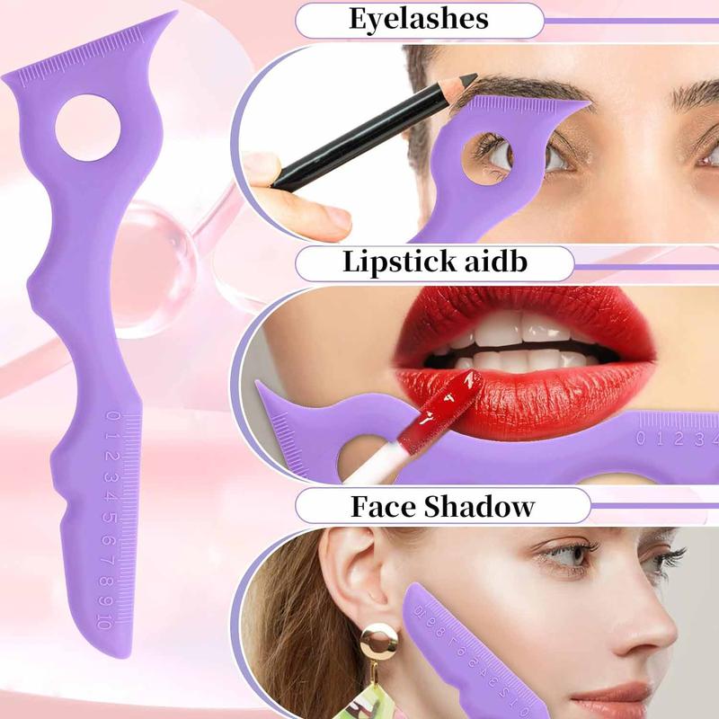 Silicone Multi-functional Eye Makeup Aid Tool, 4pcs set Eyelash & Eyebrow Shaping Tool, Professional Makeup Tools for Women, Christmas Gift