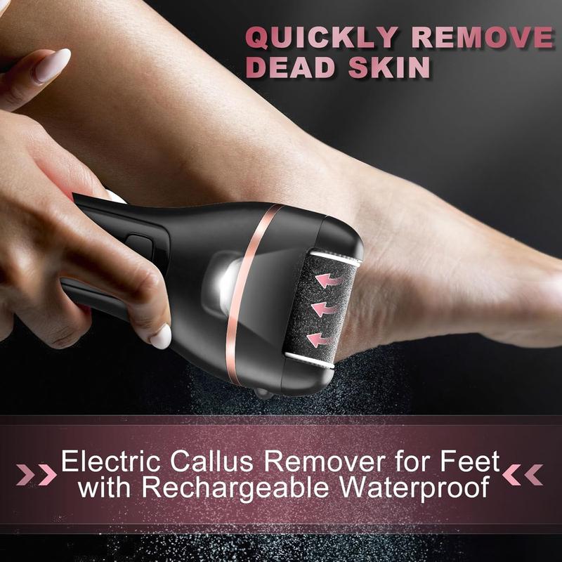 Electric Callus Remover for Feet with Rechargeable Waterproof 19 in 1 Professional Pedicure Kit, Foot Care Tools Wet