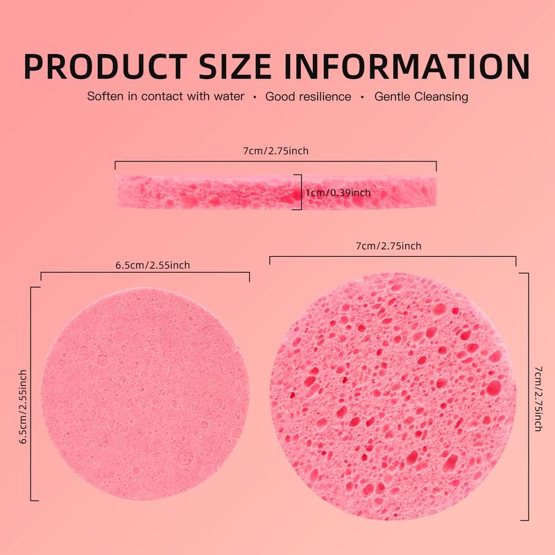 50-Count Compressed Facial Sponges, 100% Natural Cosmetic Spa Sponges for Facial  for Daily Facial , Exfoliating Mask, Makeup Remover. Ideal for Home and Travel