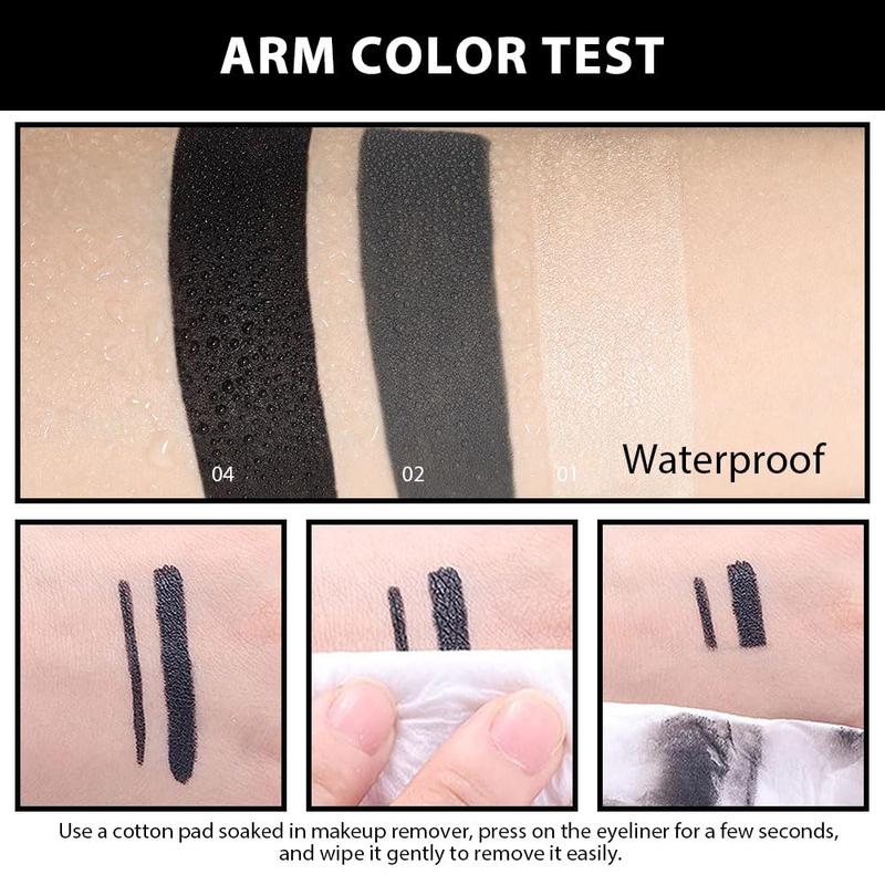 Viral on TikTok! 2Pcs Black Silver Gel Eyeliner Pencil. Natural Creamy Eye Liner. Waterproof and Smudge Proof Magic. Cat Eye Look Maker. Black Smokey Eyeshadow Palette Stick Crayon. Goth Halloween Makeup Essential. Create Dramatic Eyes for Halloween.