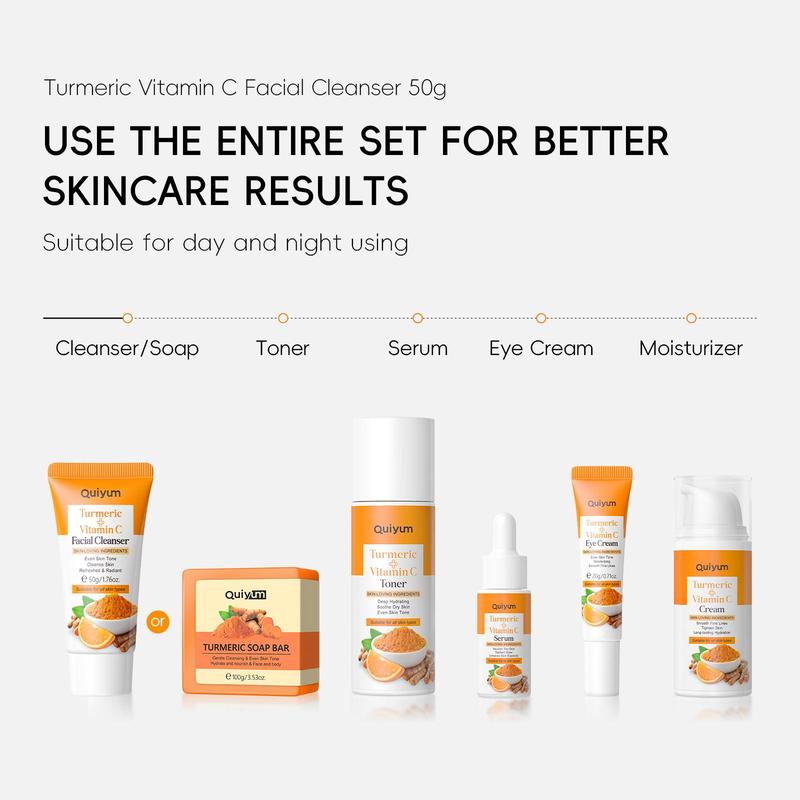 Turmeric Vitamin C Facial Cleansers, 3 Counts set Deep Cleansing Facial Cleanser, Moisturizing Facial Skin Care Product for Women & Men
