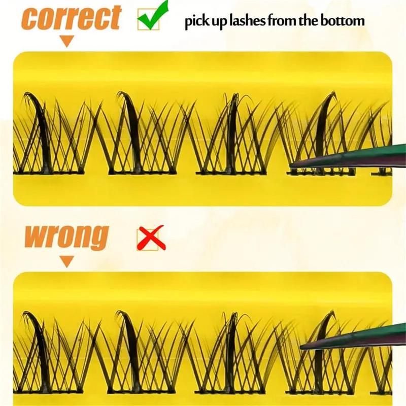 Fluffy False Eyelashes, 100pcs box Natural Soft Faux False Eyelashes, Professional Eye Makeup Accessories for Women & Girls