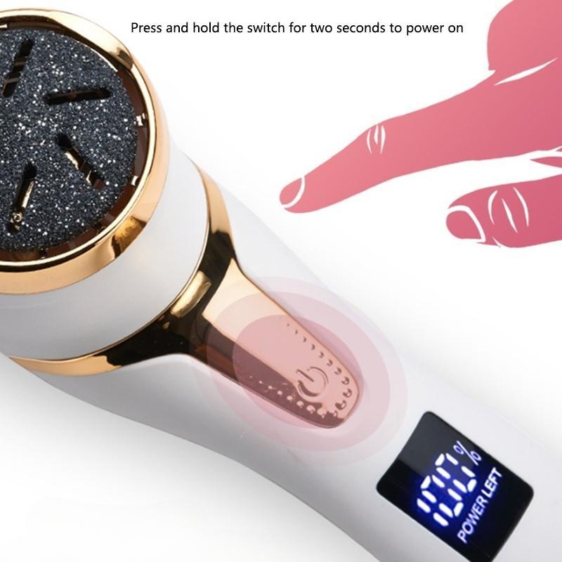 Electric Callus Remover for Feet, 1 Count LCD Display Rechargeable Waterproof 2 Speed Foot File, Foot Scrubber with Vacuum, Foot Care Machine for Women & Men