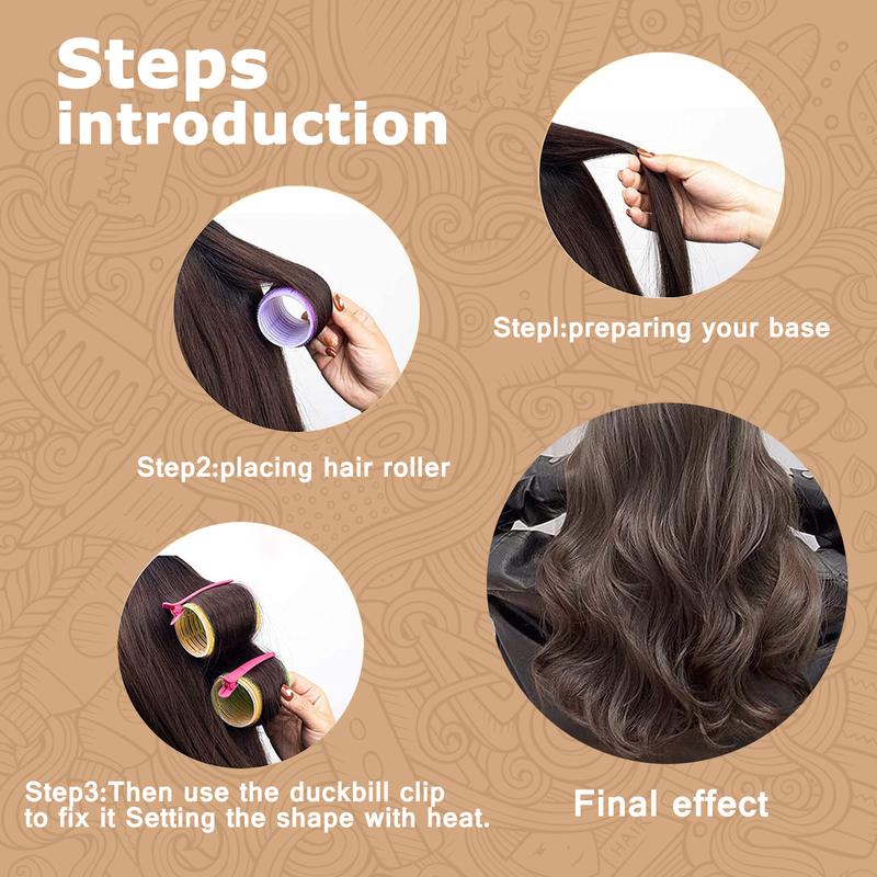 Haircare Hair Roller Sets,Self Grip 59 pcs,Salon Hair Dressing Curlers,DIY Hair Styles,Heatless Hair Curlers, Lazy hair curle,Hair rollers with clips,Sungenol 4 size