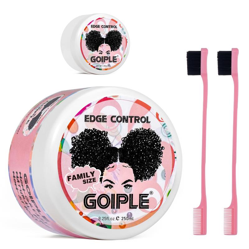 Edge Control Wax for Women - Strong Hold, Non-Greasy, No Flaking or White Residue, Smooths Edges for Black Hair(Strawberry Scent)