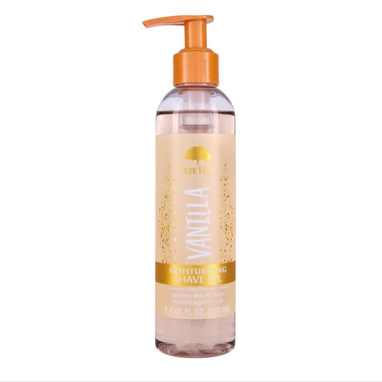 Tree Hut Vanilla Moisturizing & Hydrating Bare Shave Oil | Made with Soothing Jojoba Oil | Gel-to-Oil Formula Helps Prevent Razor Bumps, Ingrown Hairs, & Skin Irritation | 7.7 fl oz.