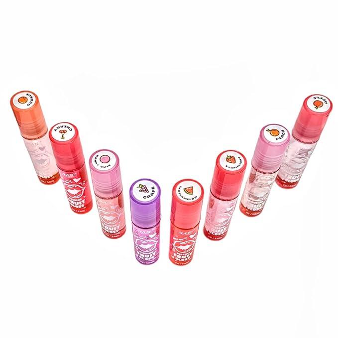 Kissing Fruit Roller Lip Gloss for Plump and Glossy Lips, Easy Applicator and Fruity Scent, Beauty & Personal Care