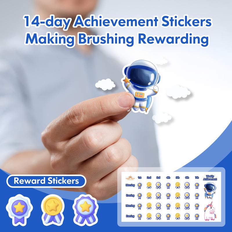 Dada-Tech Kids Electric Toothbrush 3-5-6-12 Rechargeable Electric Toothbrush with Timer 3 Modes Habit-Forming Stickers 31000VPM Power Kids Sonic Toothbrush electric toothbrush