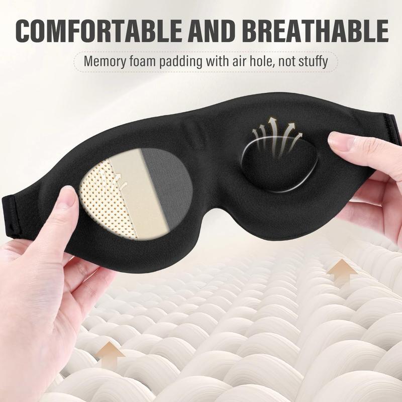 Sleep Mask for Side Sleeper, Complete Light Blocking 3D Sleeping Eye Mask, Soft Breathable Eye Cover for Women Men, Relaxing Zero Pressure Night Blindfold