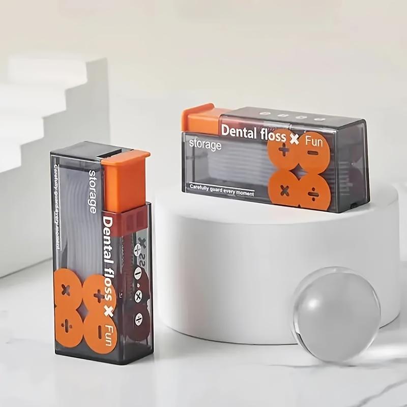 A floss box, portable floss dispenser - lightweight and stylish lighter-like design, built-in toothpicks, portable oral care, creative styling, household items