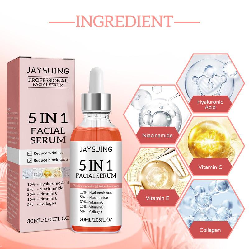 5 in 1 Comfort Face Skincare Serum,Jaysung serums & Essences 5 in l face serum, Moisturizes skin & skin serum &snalmucin essence skincare skin