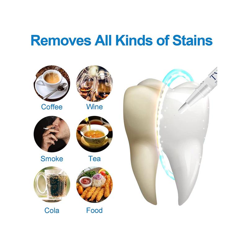 Teeth Pen Gel 6 PCS Effective Painless 30+ Uses No Sensitivity Fast Results Removes Years of Stains Enjoy Your Radiantly Gorgeous Smile