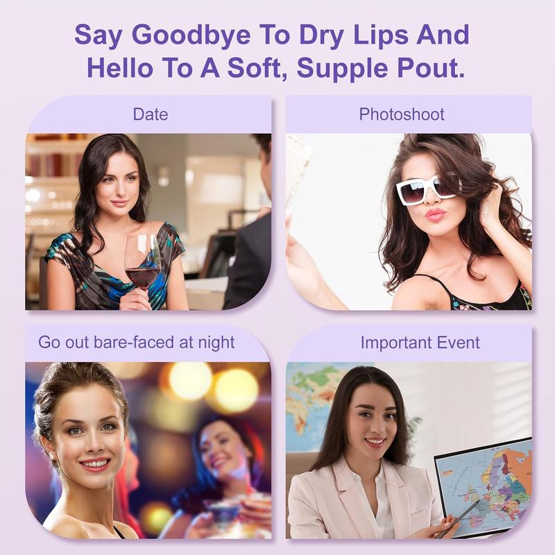 UNOISETION Lip Filler for Plumped Lips with 2 Packs, Instant & Long-Lasting Lip Patches For Woman with 30 Mins Lip Plumper Device with 400 Dissolvable Micro-darts Lip Mask