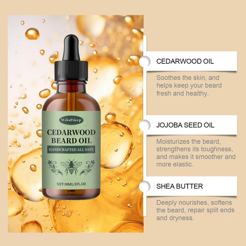 Cedarwood Beard Oil, Nourishing & Moisturizing Beard Care Oil, Beard Care Product for Men, Hair Care Product for Daily Use