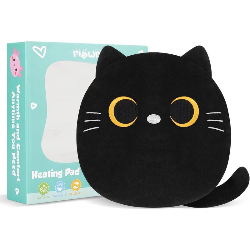 Microwave Heating Pad for Period Cramps & Menstrual, Microwavable Portable Heat Pads for Back Neck Pain Relief, Cute Stuffed Animals Funny Gifts for Women Mom Teen Girls Cat Lovers Birthday Christmas