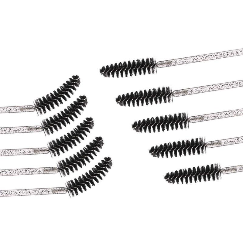 100pcs Disposable Mascara Brushes with Container, Mascara Wands Makeup Brushes Applicators Kits for Eyelash Extensions and Eyebrow Brush
