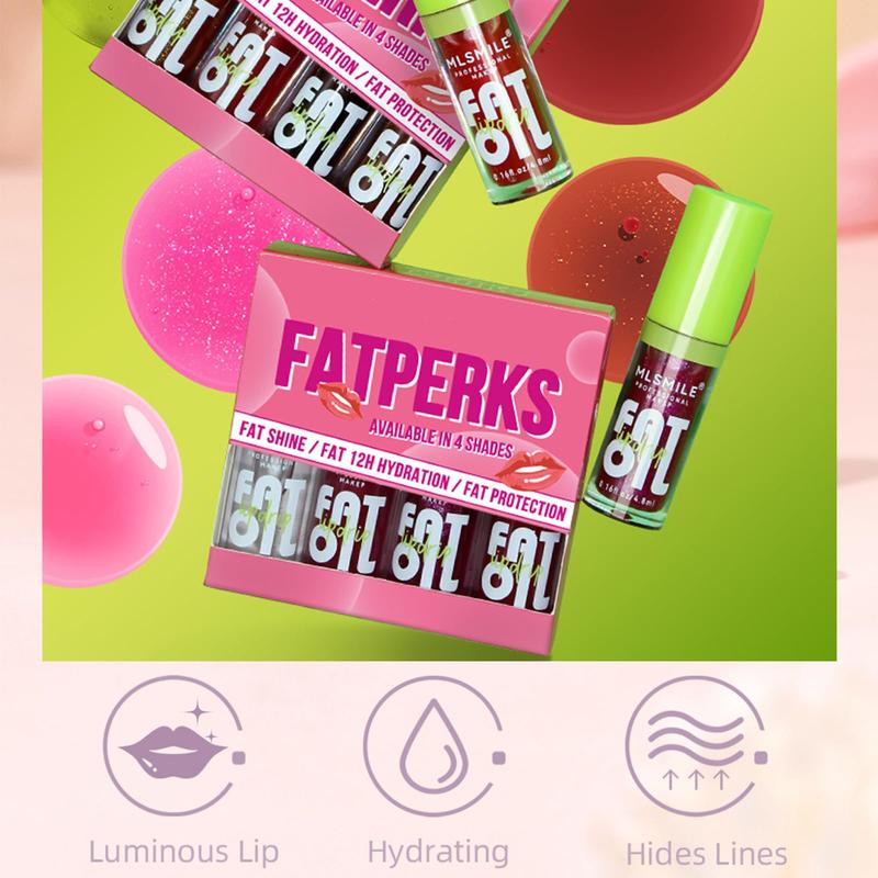 Lip Oil Lip Glaze, 6 Colors Fat Oil Lip Drip Hydrating Lip Glow Oil Big Brush Head Moisturizing Lip Gloss, Shiny Transparent Tinted Plumping Lip Oil Long Lasting Nourishing