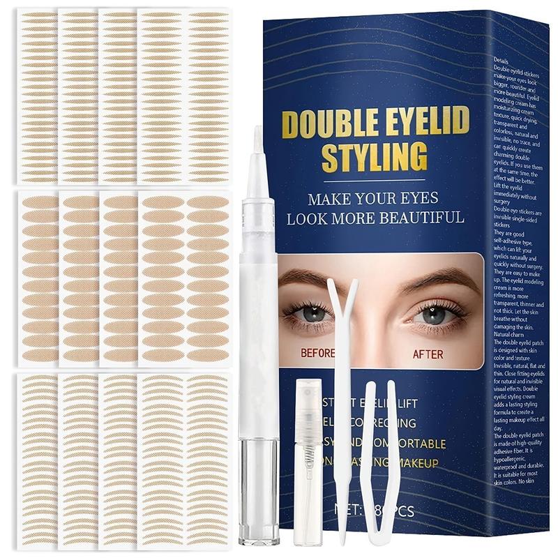 480pcs set Double Eyelid Sticker with Tools, Invisible Waterproof Eyelid Tape, Unisex Eye Makeup Tools for Adults & Kids