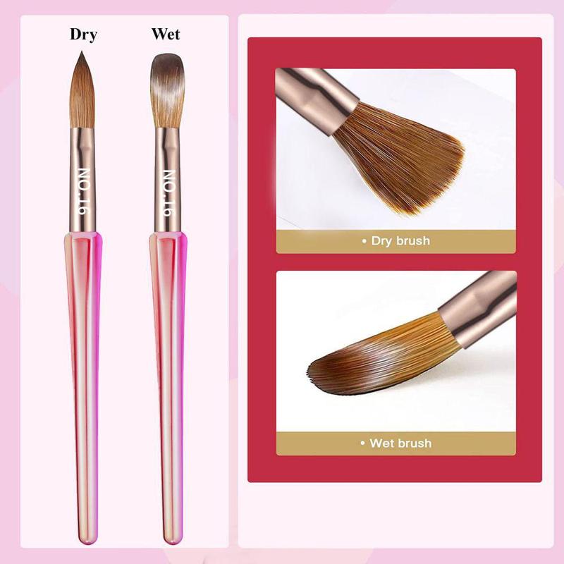 Professional Nail Art Brush Set, 6 Counts set Nail Art Brush with Storage Box, Manicure Tool for Home & Salon Use