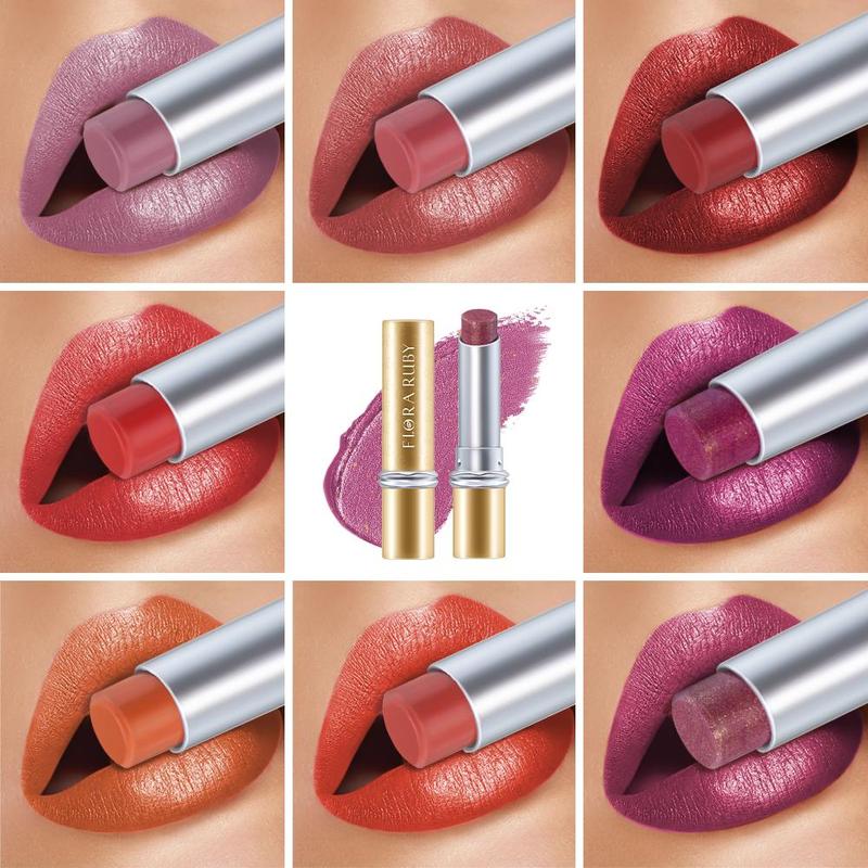 Long Lasting Waterproof Moisturizing Lipstick, 1 Count High Shine Lipstick, Highly Pigmented Non-stick Lip Color, Full Coverage Lipstick