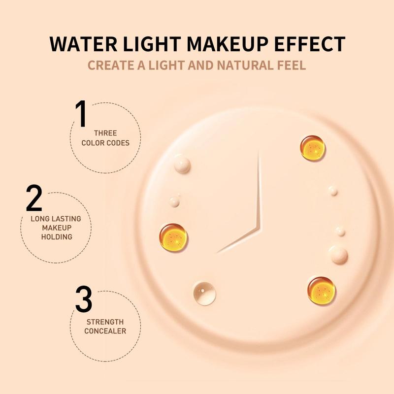 Nourishing Face Concealer Foundation, Lightweight Liquid Foundation, Moisturizing Full Coverage Makeup Cream for Women & Girls